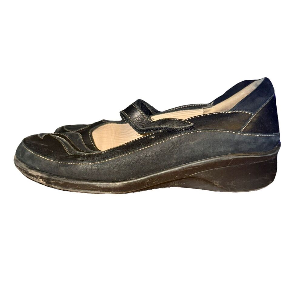 Finn Comfort Glendale Mary Janes Women's Size 7.5 Black Leather Comfort Shoes